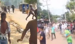 শ্রমিক মৃত্যুর বিচার দাবিতে গাজীপুরে সড়ক অবরোধ, পুলিশের টিয়ার শেল নিক্ষেপ